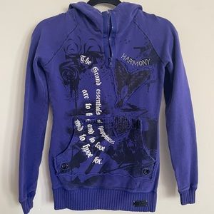 Purple Graphic Sweater